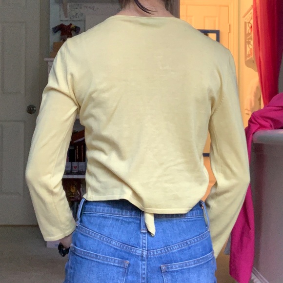 BCBG silk wrap cardigan top - Picture 4 of 7